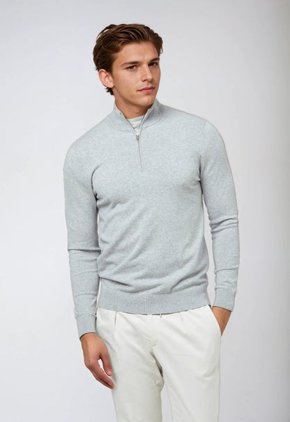 Warm Mens Classic Quarter Zip Sweater