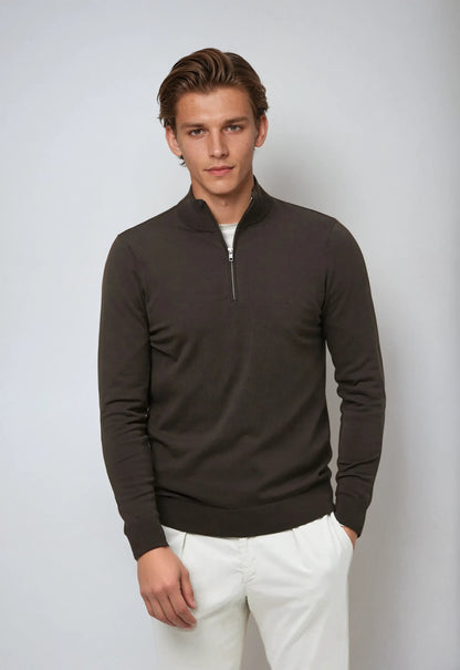 Warm Mens Classic Quarter Zip Sweater