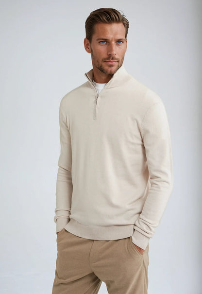 Warm Mens Classic Quarter Zip Sweater