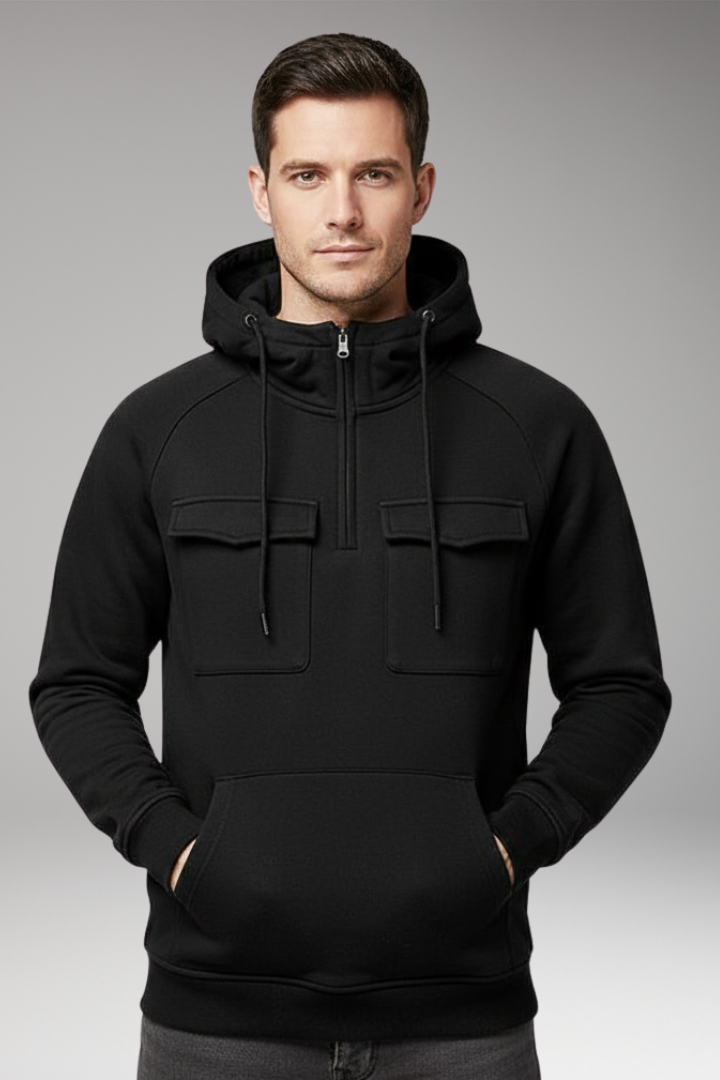 Men's Long Sleeve Hoodie Multi Pocket