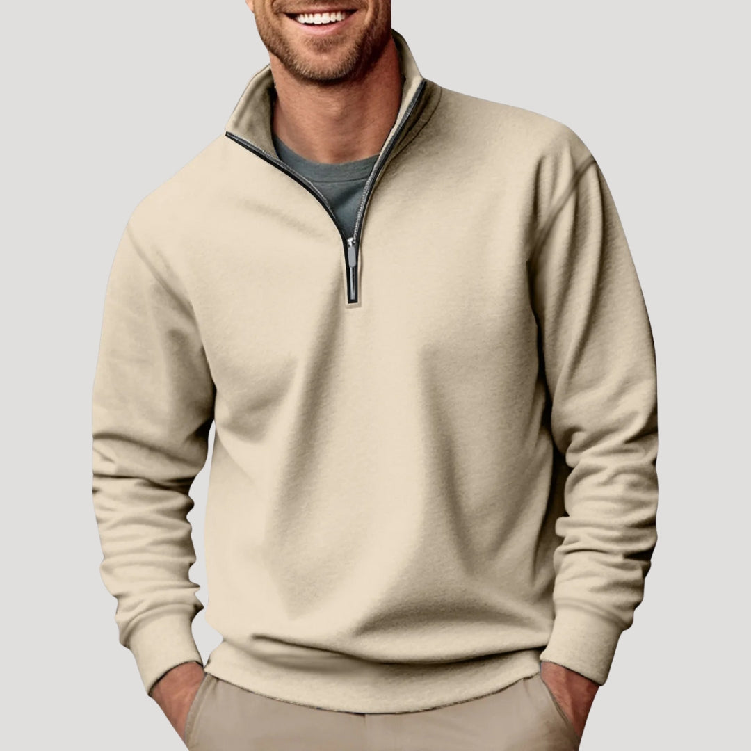 Men's Relaxed Fit Quarter Zip Sweater