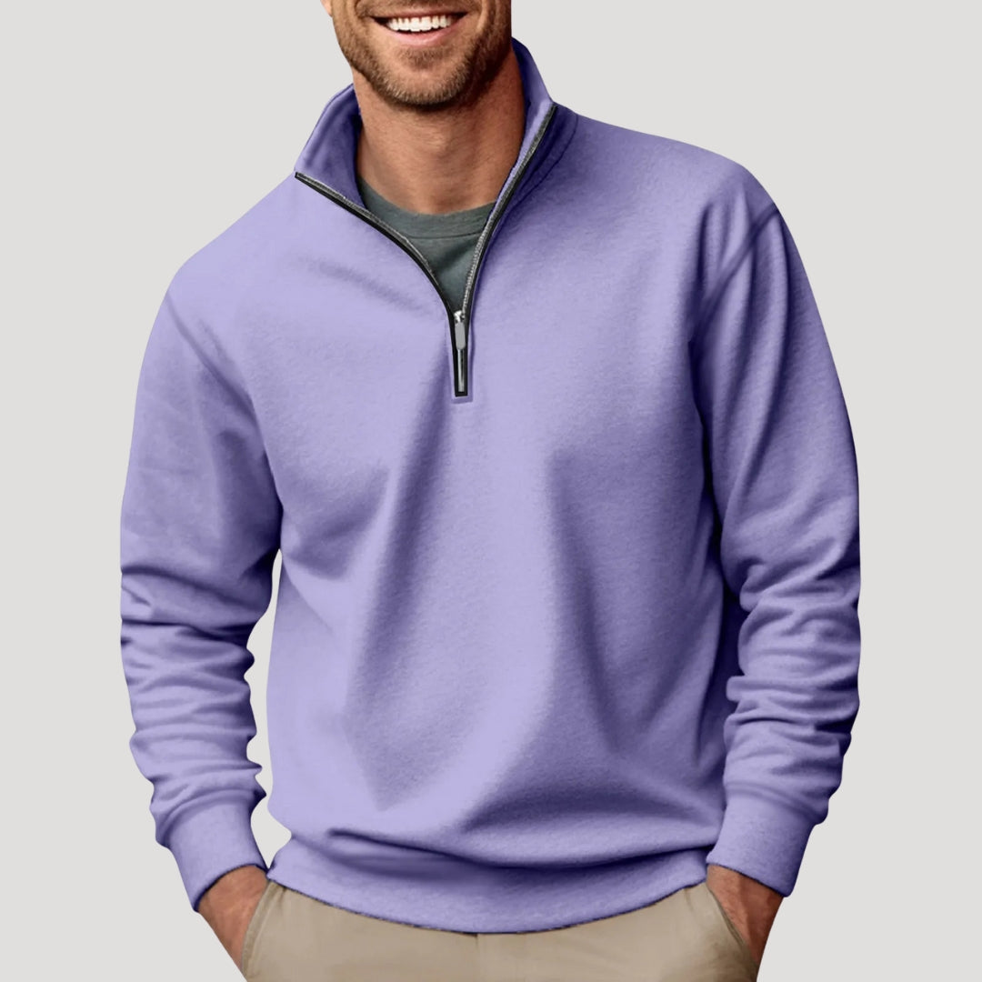 Men's Relaxed Fit Quarter Zip Sweater