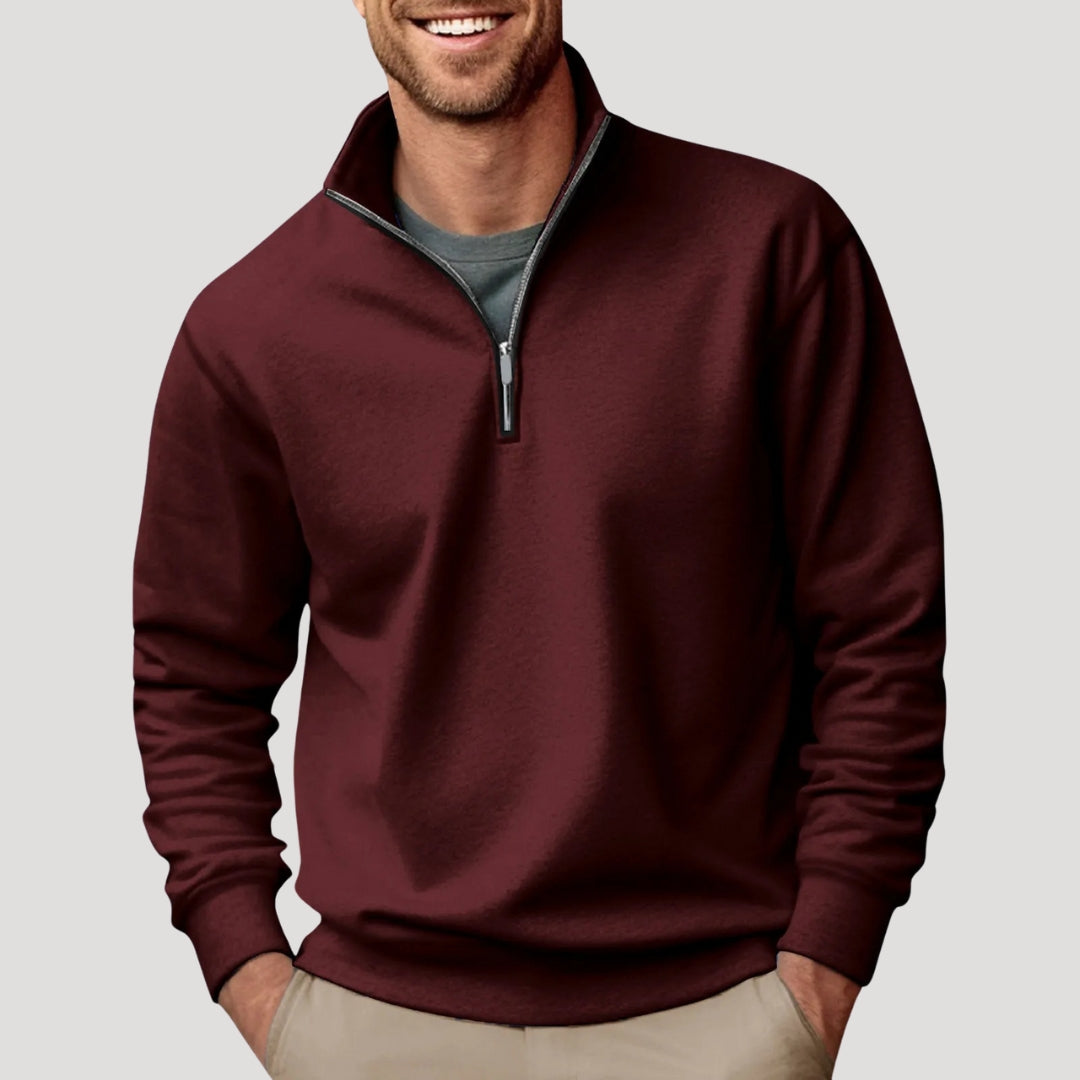 Men's Relaxed Fit Quarter Zip Sweater