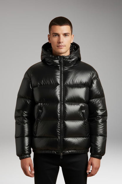 Men's Quilted Padded Jacket Secure Closure