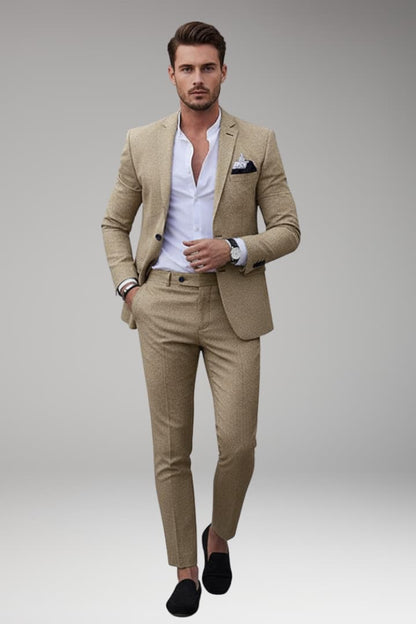 Men's Suit Set Blazer Straight Pants