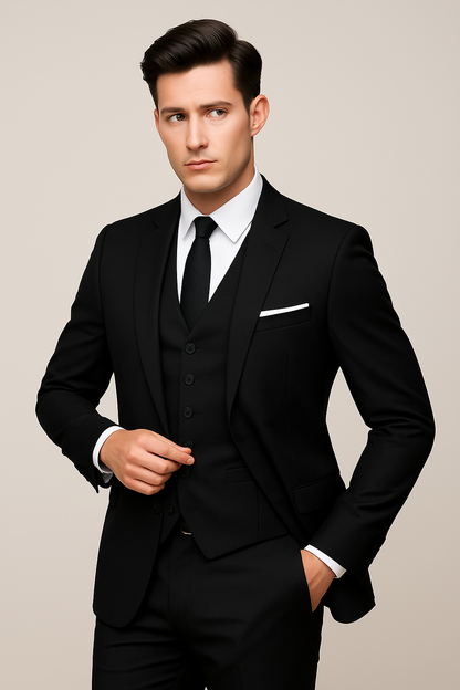 Men's Single Breasted 3-Piece Suit