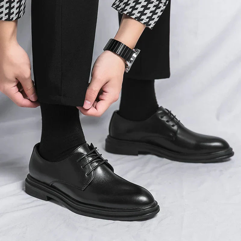 Men's Lace-Up Oxford Leather Dress Shoes
