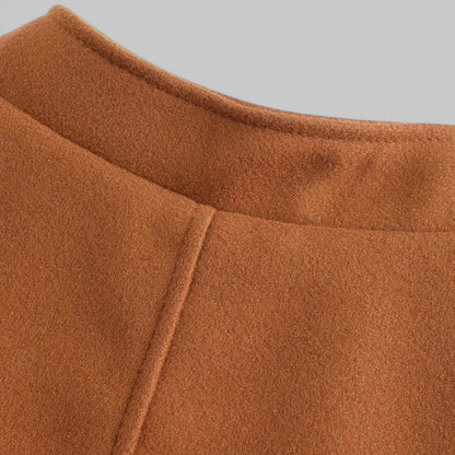 Men's Winter Coat Button Front Minimalist Design