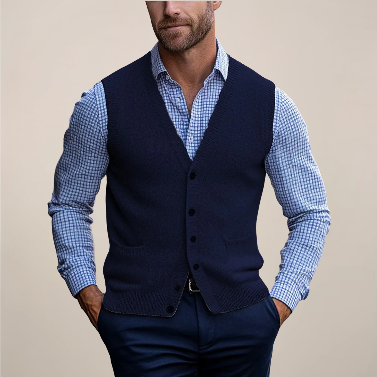 Men's Sleeveless Sweater Lightweight Vest