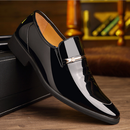 Men's Slip-On Loafers Leather Brown - VibreMode