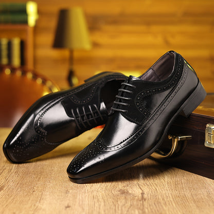 Men's Lace Up Wingtip Dress Shoes