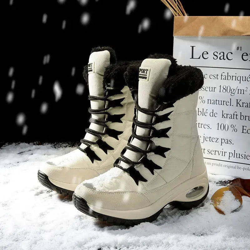 Mid-Calf Waterproof Snow Boots for Women – Cozy & Stylish