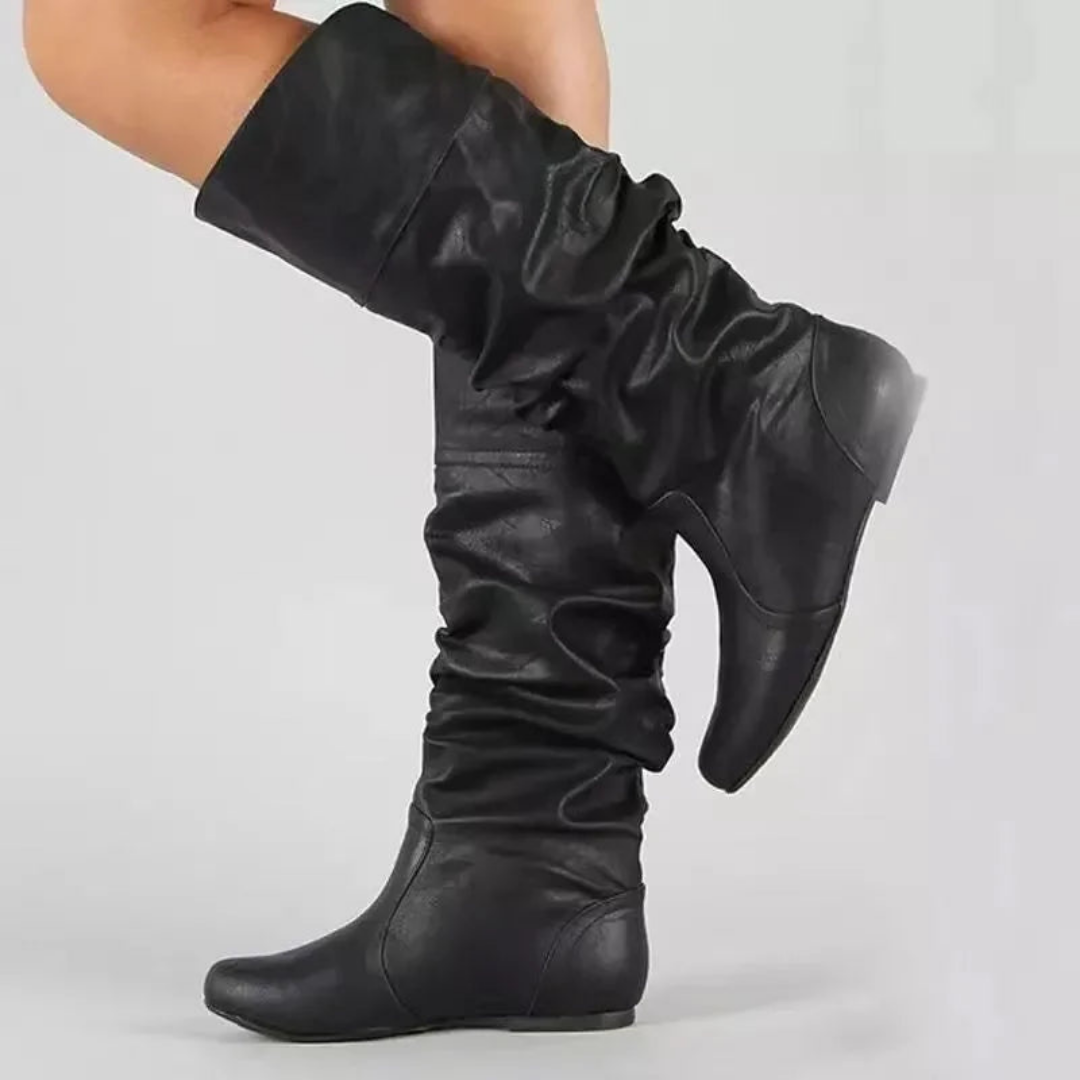 Women's Mid-Calf Cowboy Boots Classic Western Style - VibreMode