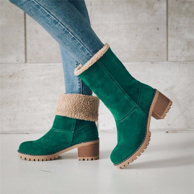 Mid-Tube Winter Snow Boots for Women – Stylish & Versatile Comfort