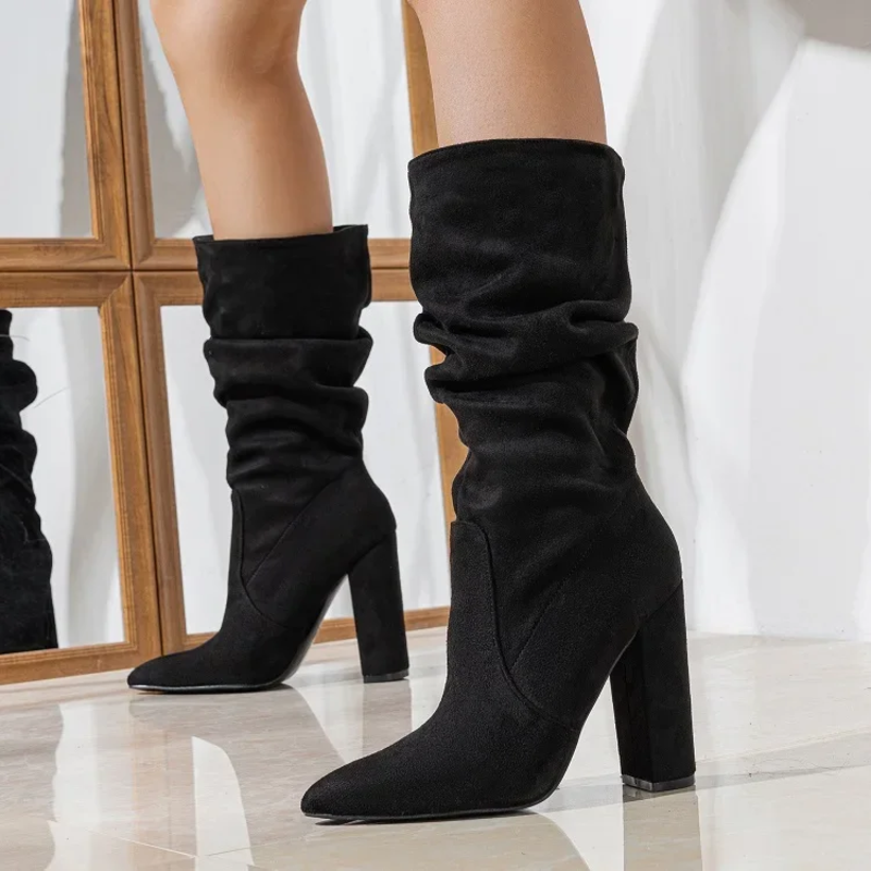 Women's Slouchy Mid Calf Boots