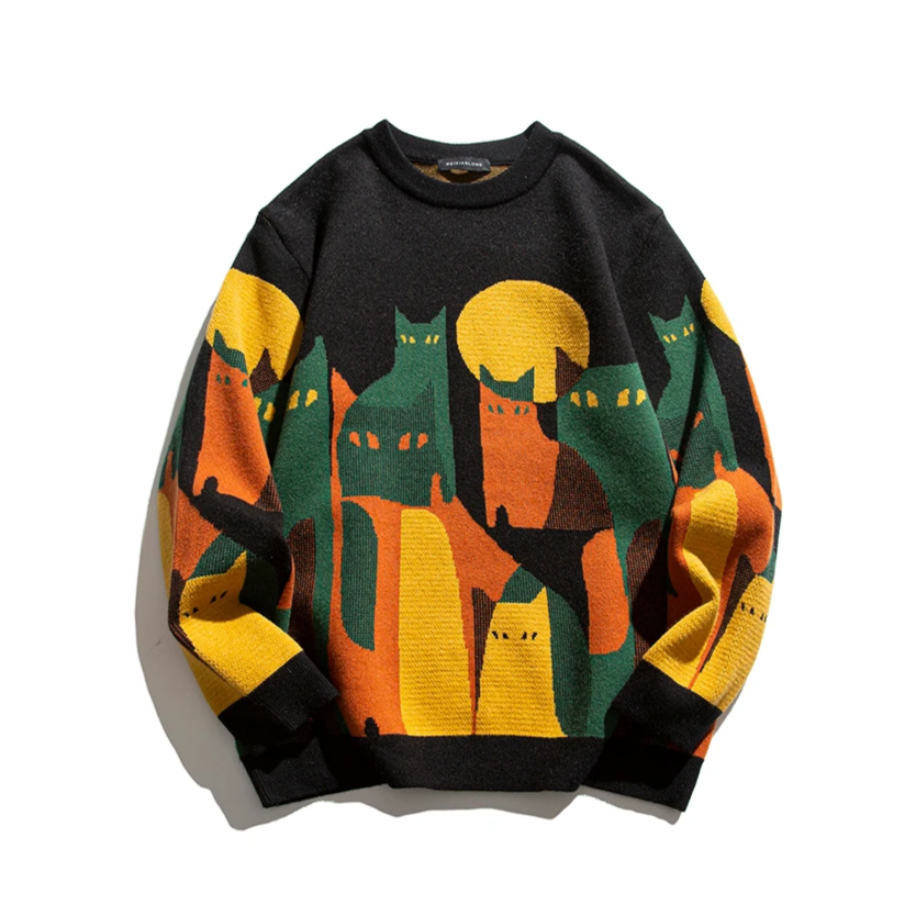 Women's Graphic Cat Sweater