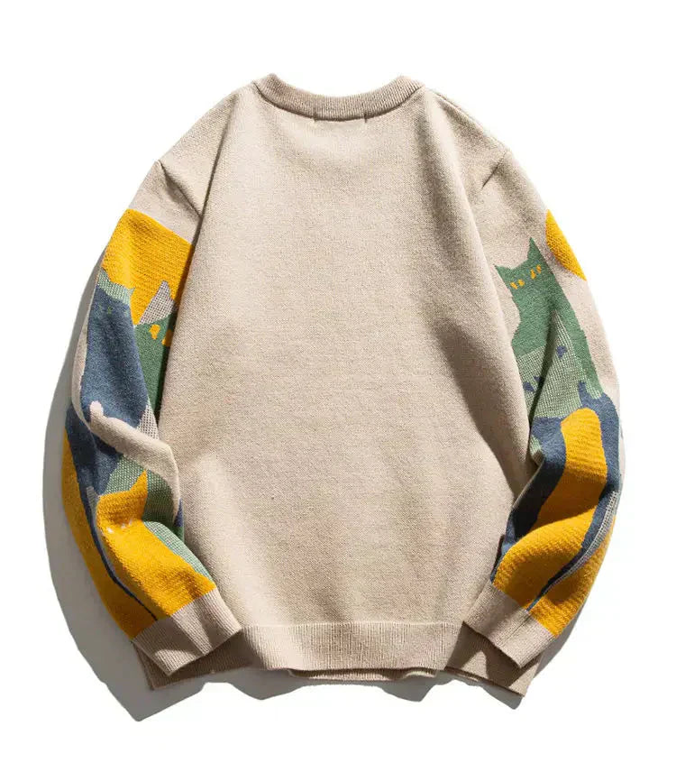 Women's Cat Sweater Moonlit Pattern