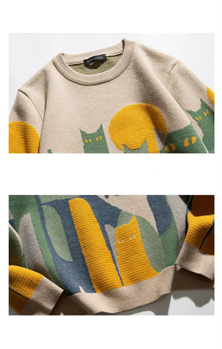 Women's Graphic Cat Sweater