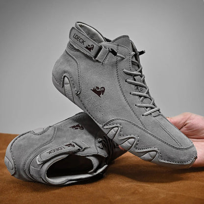 Waterproof Synthetic Leather High Top Slip On Shoes