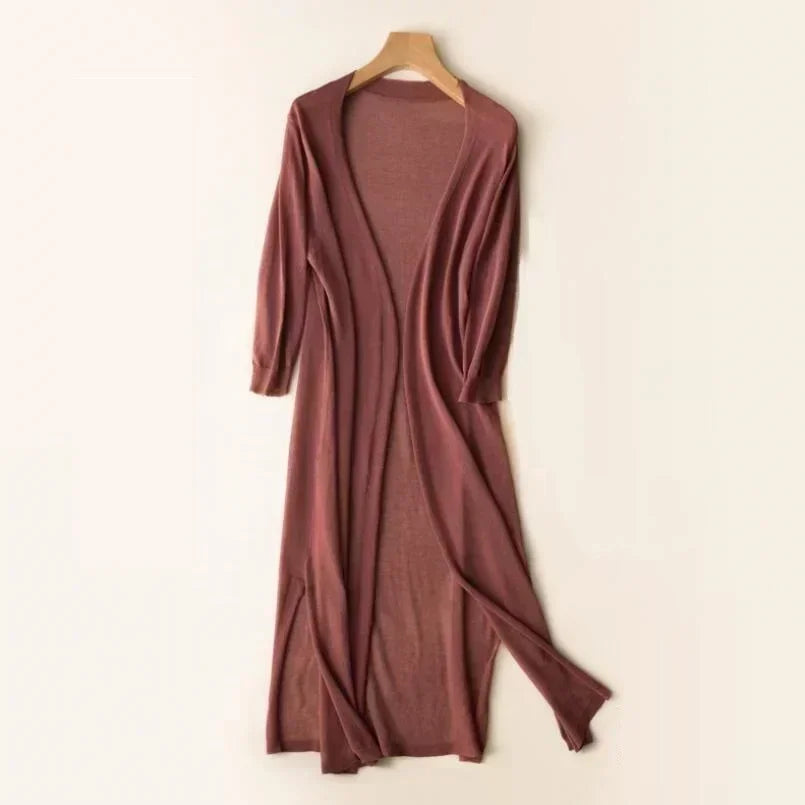 Women's Open Front Cardigan Breathable Lightweight - VibreMode