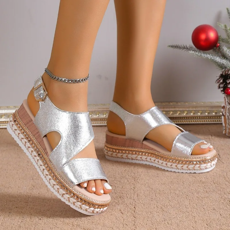 Women's Platform Open-Toe Sandals - VibreMode