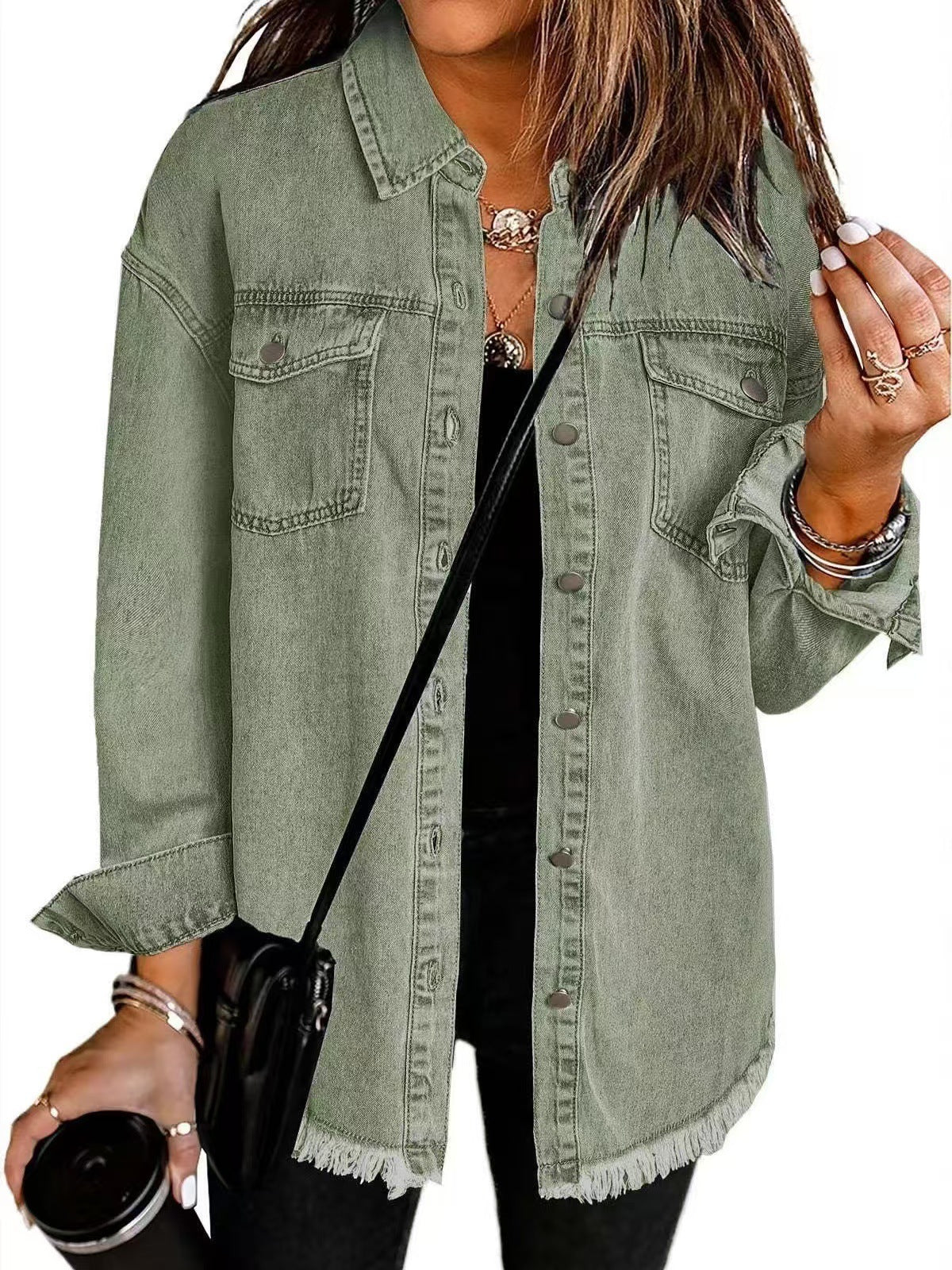 Women's Collared Button Down Jacket