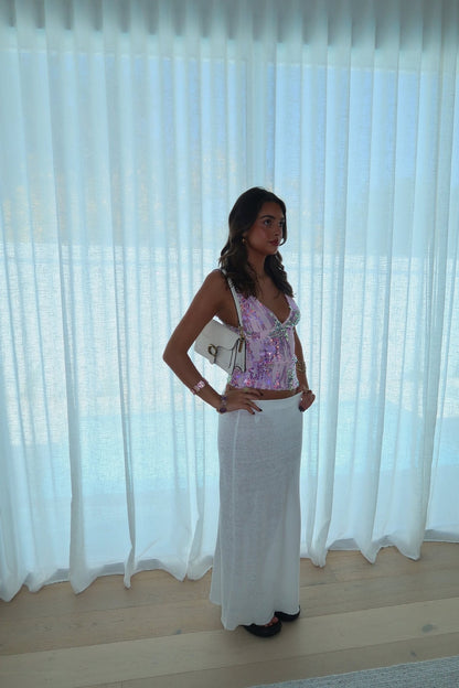 Womens Sequin Halter
