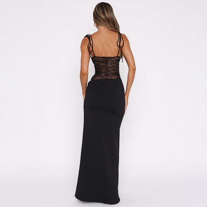 Women's Lace Detail Long Dress