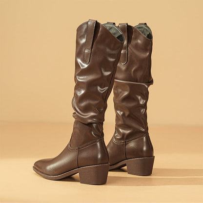 Women's Slouch Boots Block Heel