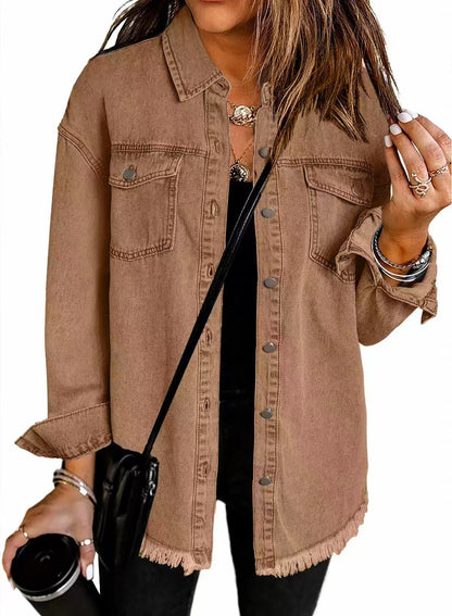 Women's Collared Button Down Jacket