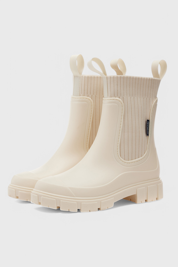 Women's Elastic Ankle Boots Lug Sole Design - VibreMode