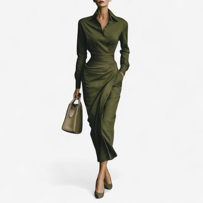 Elegant Women's Wrap Dress - VibreMode