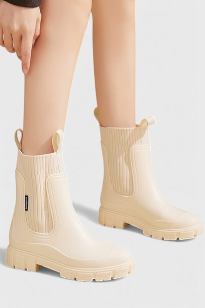 Women's Elastic Ankle Boots Lug Sole Design