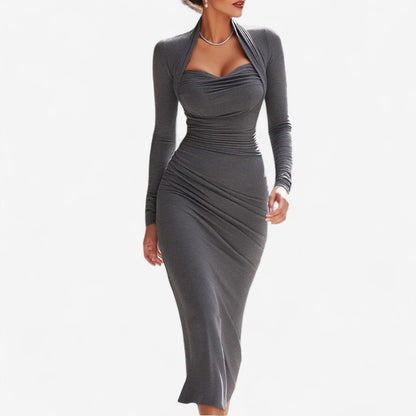 Women's Fitted Long Dress - VibreMode