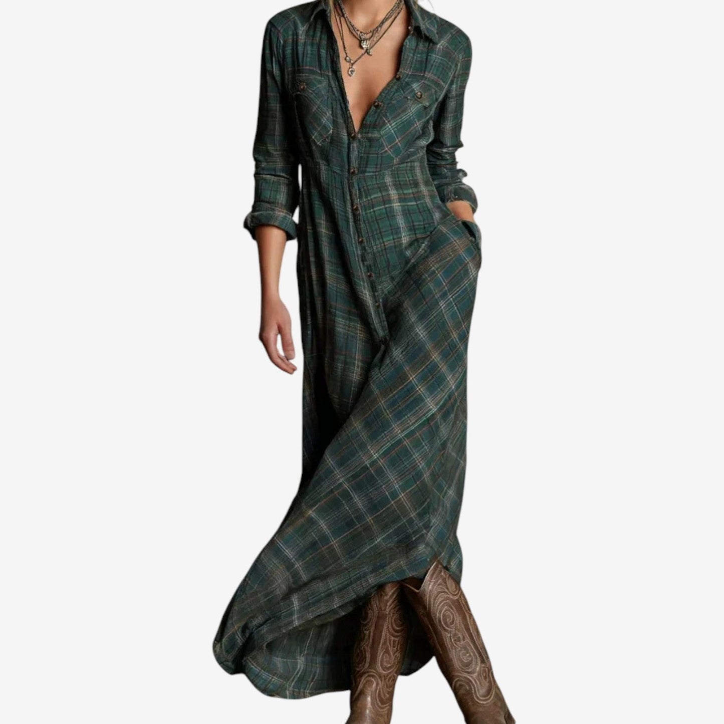 Women's Collared Minimalist Dress - VibreMode