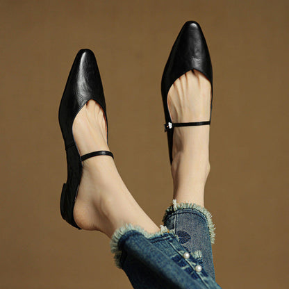 Authentic Soft Leather Mule Shoes