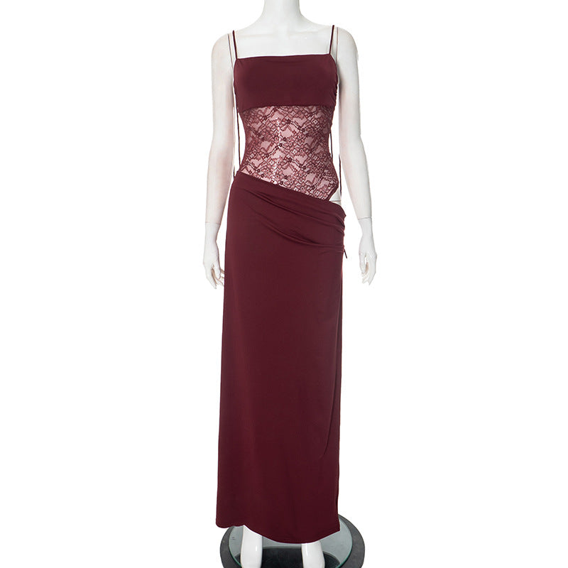 Women's Lace Detail Long Dress