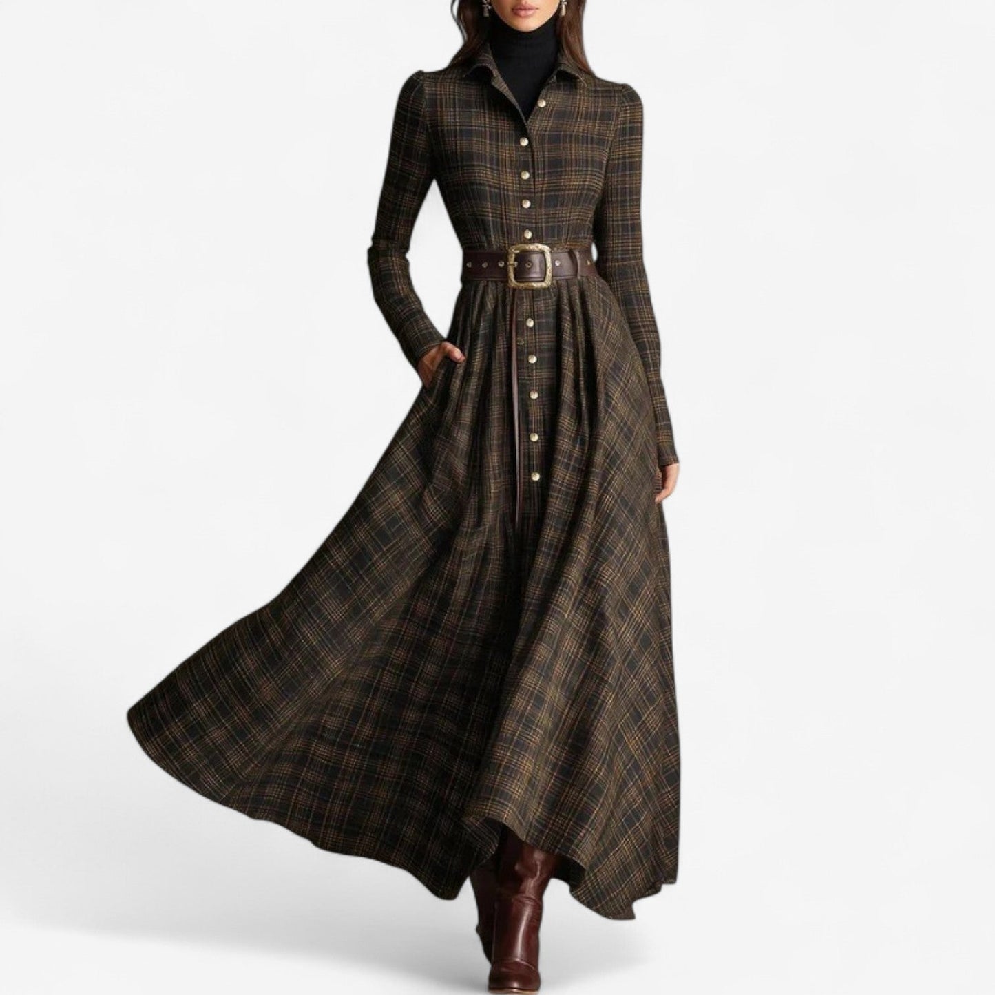 Women's Vintage Maxi Dress - VibreMode