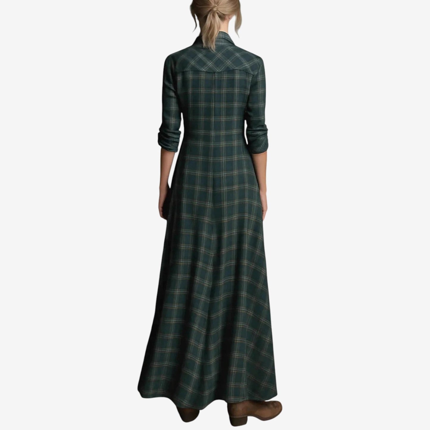 Women's Plaid Maxi Dress