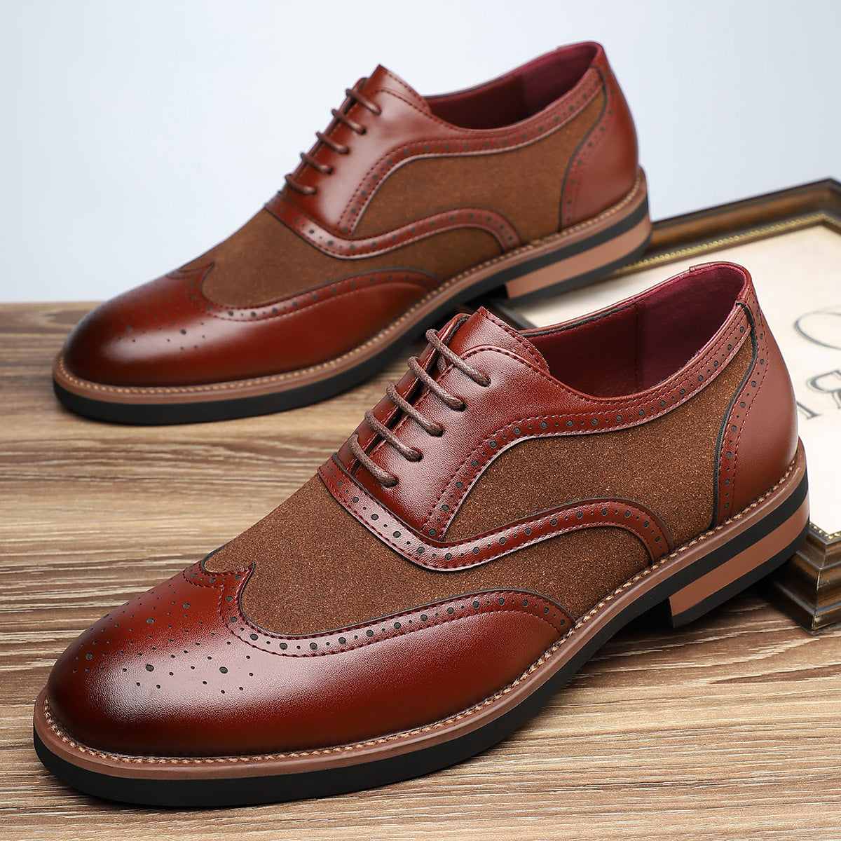 Cortavelli Men's Leather Brogue Oxford Shoes - VibreMode