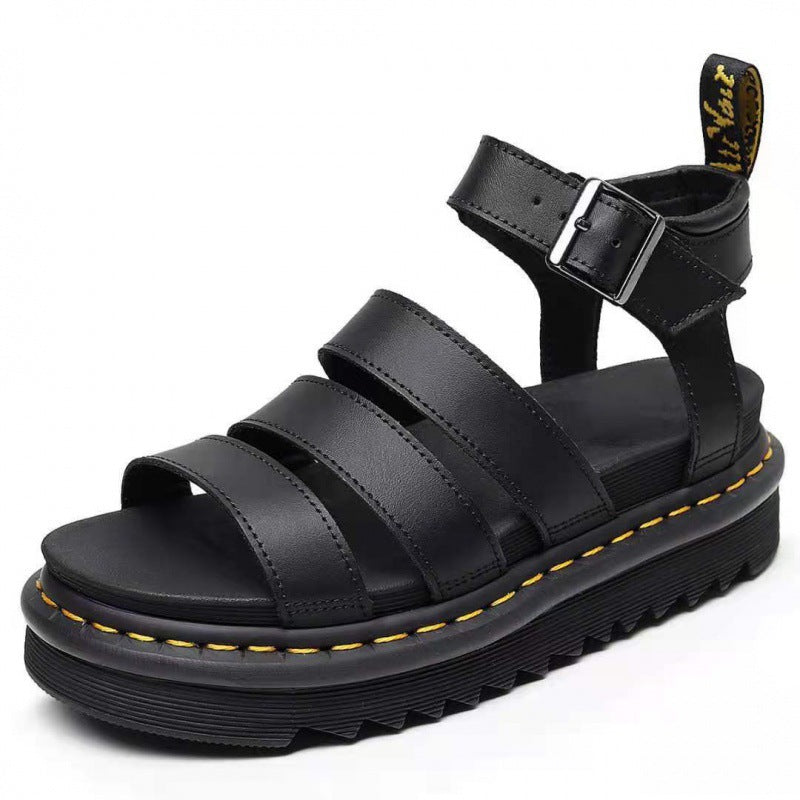 Women's Triple Strap Sandals Ankle Buckle - VibreMode