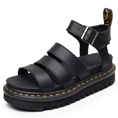 Women's Triple Strap Sandals Ankle Buckle - VibreMode