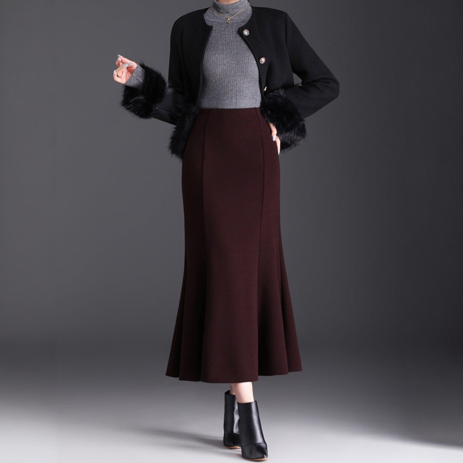 Lina Midi Flared Skirt - Jack Hafford
