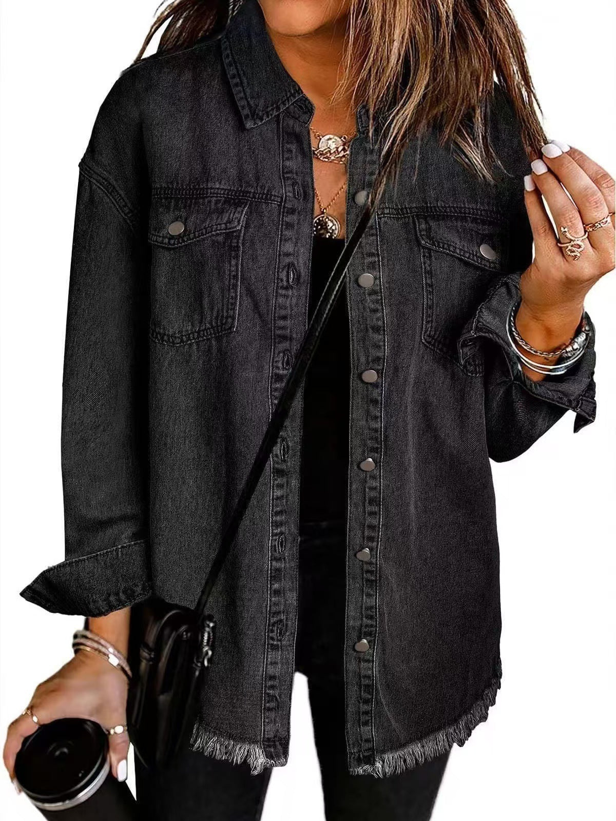 Women's Button Down Casual Jacket - VibreMode