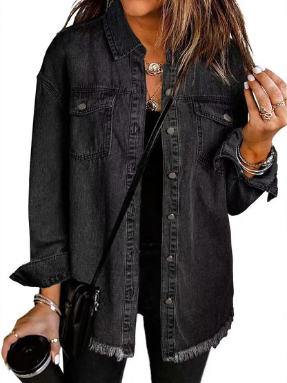 Women's Button Down Casual Jacket - VibreMode