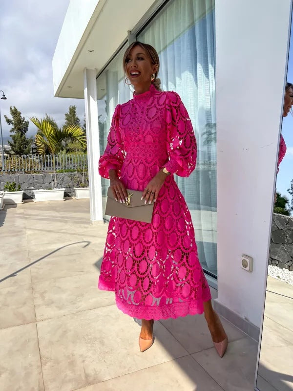 Sexy Women's Fitted Lace Party Dress