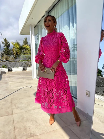 Sexy Women's Fitted Lace Party Dress