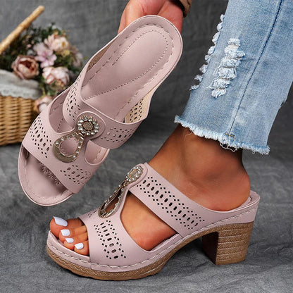 Women's Block Heel Open Toe Sandals