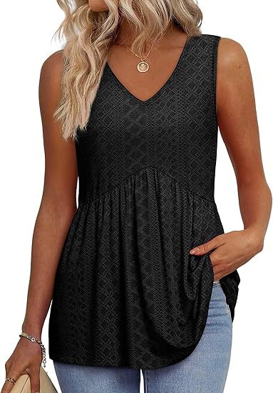 Women's Sleeveless V Neck Floral - VibreMode