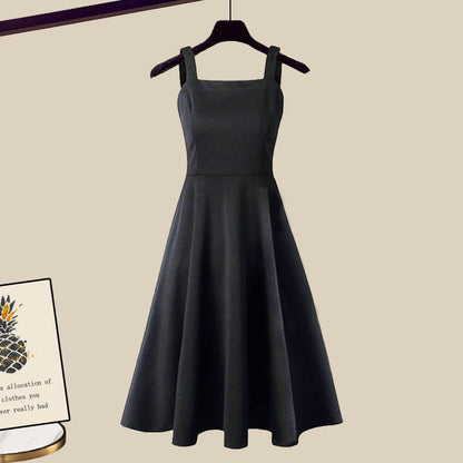 Women's Wrap Front Cropped Dress Set